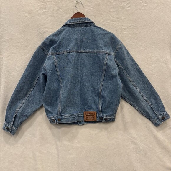 Vintage Big John Made InJapan Denim Jean Jacket S Western Motorcycle Bleached - Picture 6 of 10